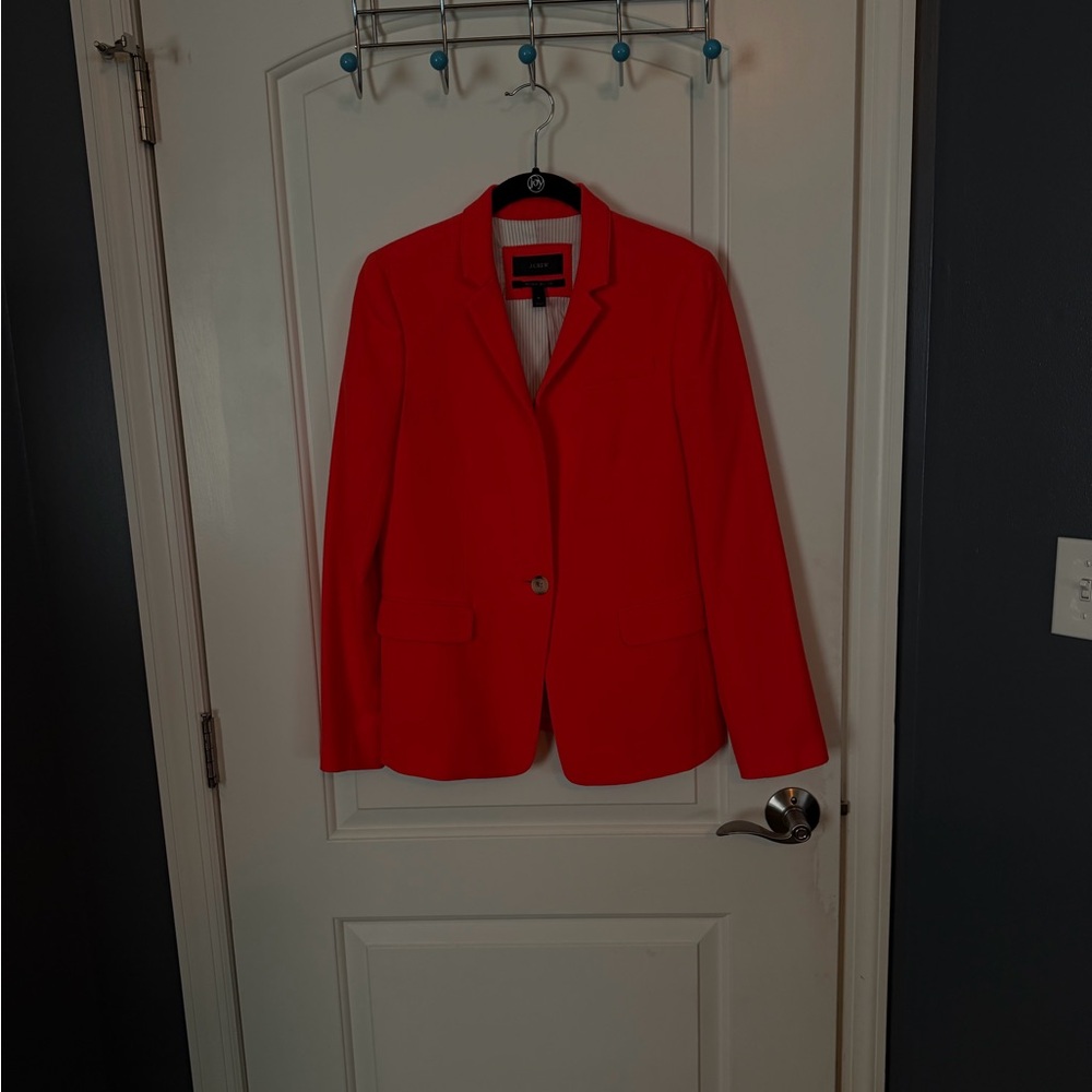 J. Crew Vibrant Red Single-Button Blazer